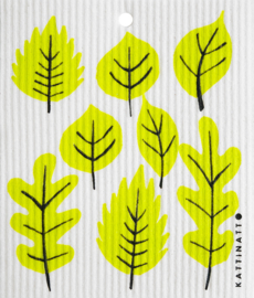 Kattinatt Spring Leaves Zweedse vaatdoek