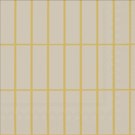 Marimekko Papieren servetten Tiiliskivi Linen Gold