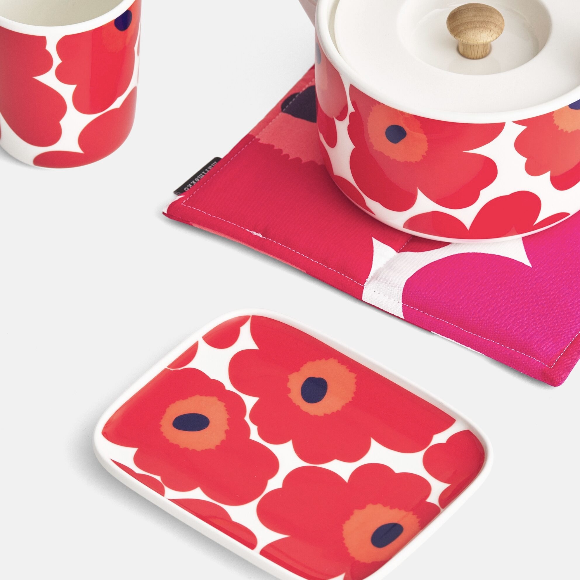Marimekko Pieni Unikko Red Pot Holder
