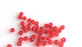 Glass Beads Red 2.6mm
