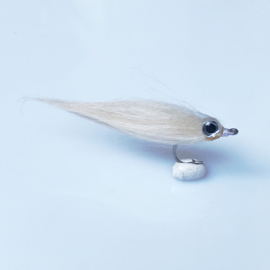 10PCS/Lot White Woolly Bugger Brown Beard Fly Fishing Lure Trout Bait Size  6 