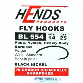 Hends BL 554 Barbless Pupa Nymph Hook