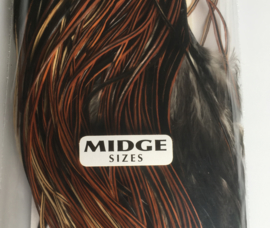 Whiting Dry Fly 1/2 Saddle Bronze (Midge Sizes Furnace)