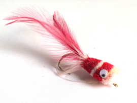 Deer Hair Bass Bug Red-White