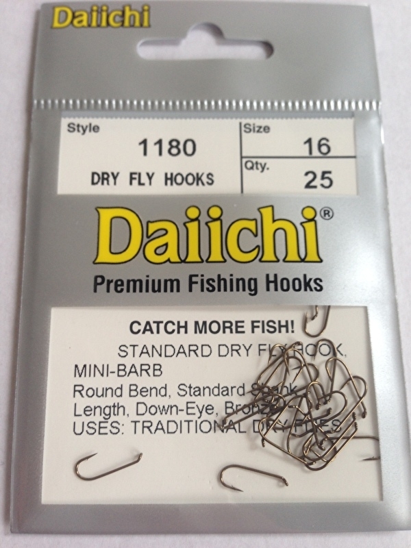 Daiichi 1180 Standard Dry Fly Hook - Mini Barb, Fly Tying