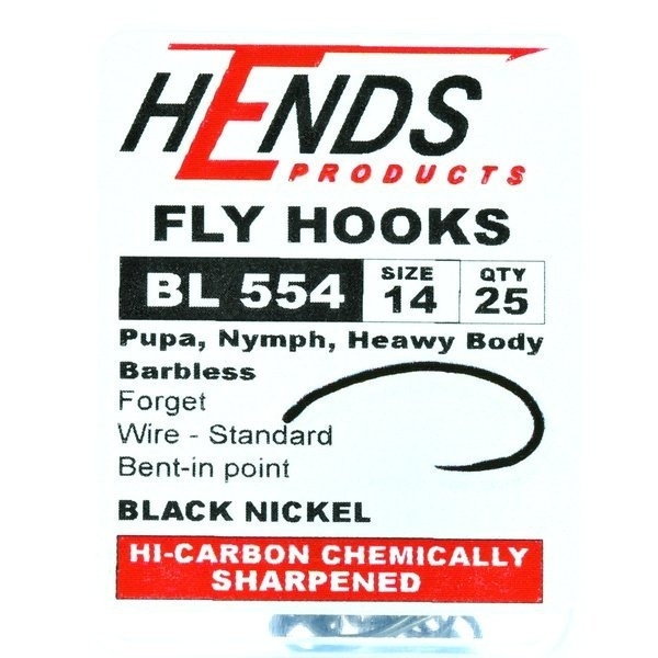 Hends BL 554 Barbless Pupa Nymph Hook
