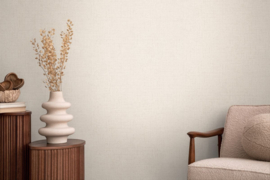 COSMOLiving – Elegant vliesbehang met fijne structuur  zachtgrijs