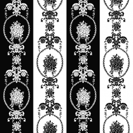 Love behang 136847 Baroque black & white barok zwart