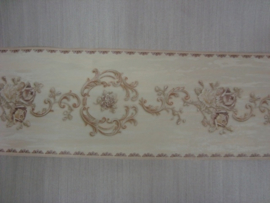 behangrand lief bloemen bruin beige 12