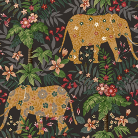 Behang met olifanten 18549 Flora
