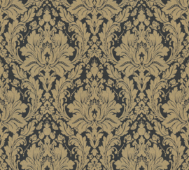 Barok behang zwart goud 38674-6
