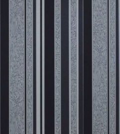 9602-15 behang vinyl streep grijs zwart 3D