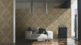 Barok behangpapier creme goud 47581