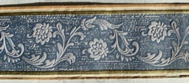 behangrand blauw bloemen xx0005