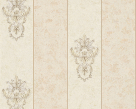 Beige metalic behang 34371-3