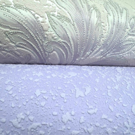 Bloemen lila vinyl behang overschilderbaar 5022-16