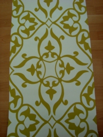 lime groen barok vlies behang 43060