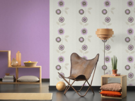 paars violet effe uni behang 