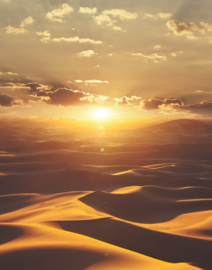 Fotobehang zonsondergang woestijn – Golden Sands 32545 Dune, fotobehang
