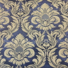cafe kroeg behang barok marine blauw goud klassiek