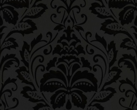 barok behang vlies zwart glans 118