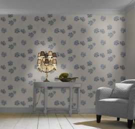 grijs bloemen behang 599046 modern 