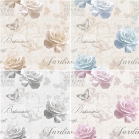 mooie grote bloemen behang  127504