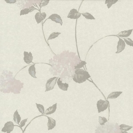 Behangpapier Bloemen Lila creme 13180-10