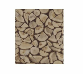 Behangpapier openhaard hout 130359