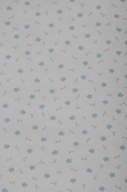 Lief bloemetjes engels behang blauw wit 24976