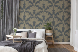 Barok zwart Goud veren 37939-3