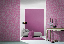 roze bloemen behang rose rasch 724387