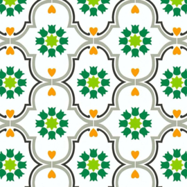 Retro behangpapier groen seventies 36297-3