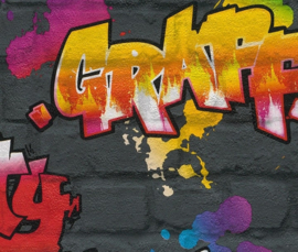 Kids Club  behangpapier 237801 Graffiti