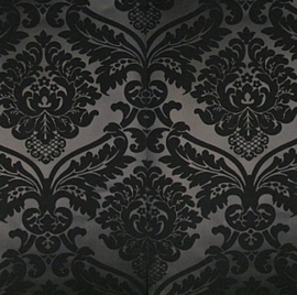 barok behang vinyl zwart 12