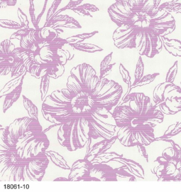 Roze wit bloemen behang vinyl 18061-10