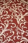 Vinyl Behangpapier Rood, Creme 68430