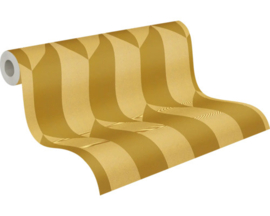 COSMOLiving geometrisch behang in natuurlijke goud kleur 79086-6