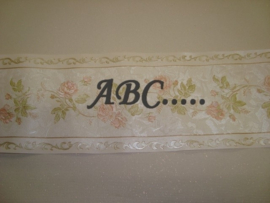 beige stijlvol bloemen behangrand
