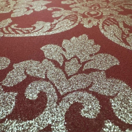 Cafe kroegen behang goud rood Vintage glitter