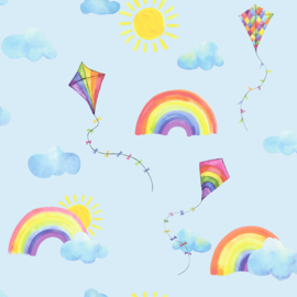 Dutch Over the Rainbow behang Rainbows and Flying Kites 91022