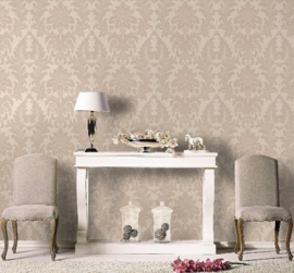 beige barok textiel look industrieel behang 280203
