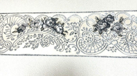 rand bloemen metalic 3D schilderij look modern