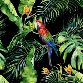 tropical floral behangpapier groen dd116615