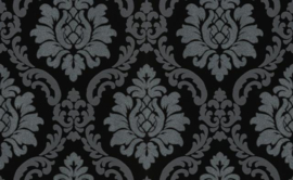 Barok behang zwart glitter 10112-15