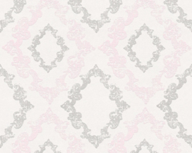 roze ruiten barok behang 329892