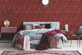 rood behang goud barok vlies 37413-1
