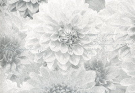 grijs bloemen behang 128505