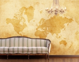 Fotobehang Vintage Worldmap 92