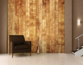 Fotobehang houten muur